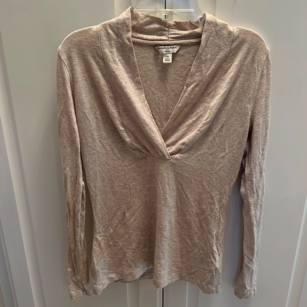 Banana Republic Oatmeal Top Size PXS